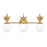 Hinkley Lighting Palma 3-Light Bath Vanity Light | Heritage Brass Finish | Transitional Vanity Light Above the Bathroom Mirror | Damp Rated | 54153HB