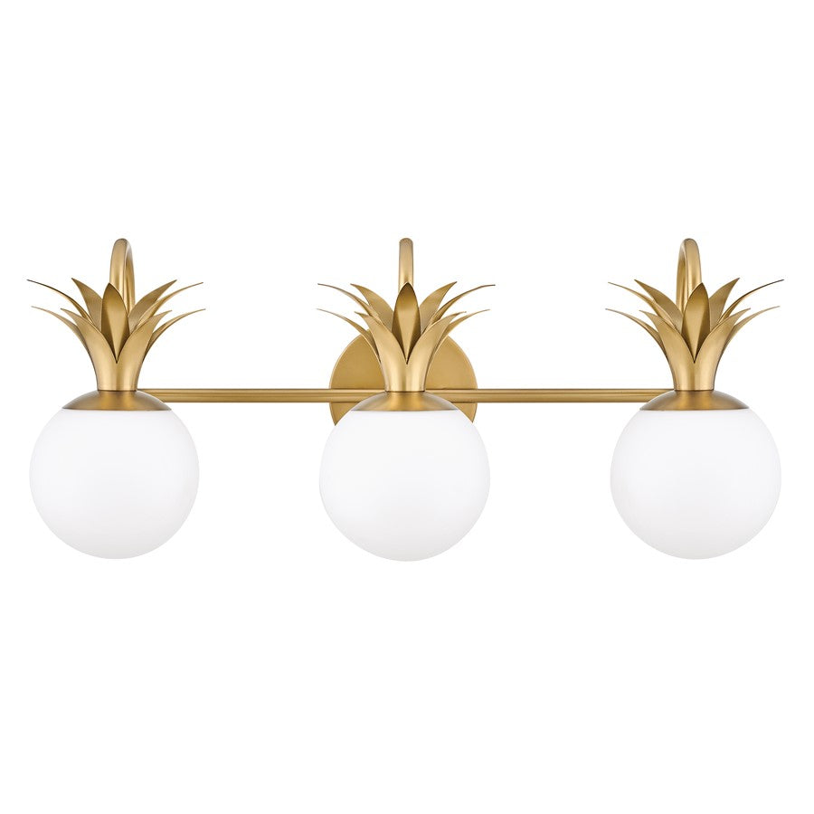 Hinkley Lighting Palma 3-Light Bath Vanity Light | Heritage Brass Finish | Transitional Vanity Light Above the Bathroom Mirror | Damp Rated | 54153HB