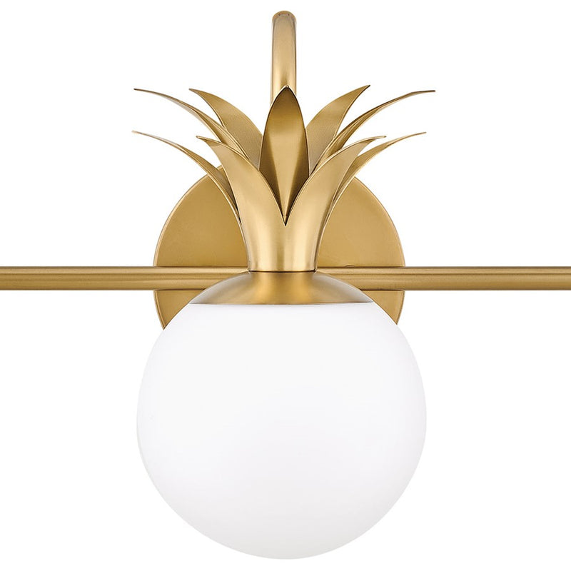 Hinkley Lighting Palma 3-Light Bath Vanity Light | Heritage Brass Finish | Transitional Vanity Light Above the Bathroom Mirror | Damp Rated | 54153HB