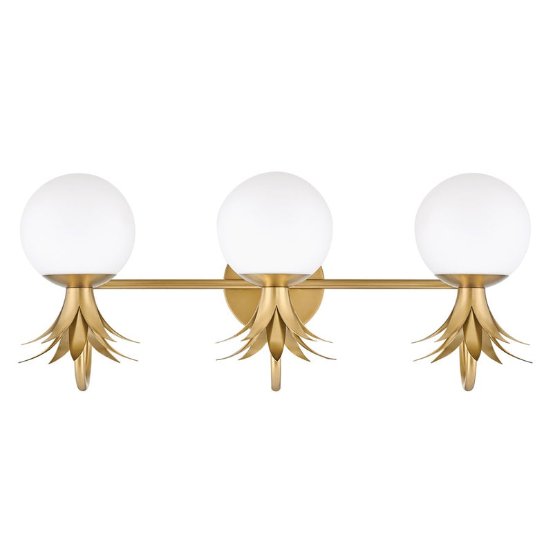 Hinkley Lighting Palma 3-Light Bath Vanity Light | Heritage Brass Finish | Transitional Vanity Light Above the Bathroom Mirror | Damp Rated | 54153HB