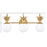 Hinkley Lighting Palma 3-Light Bath Vanity Light | Heritage Brass Finish | Transitional Vanity Light Above the Bathroom Mirror | Damp Rated | 54153HB