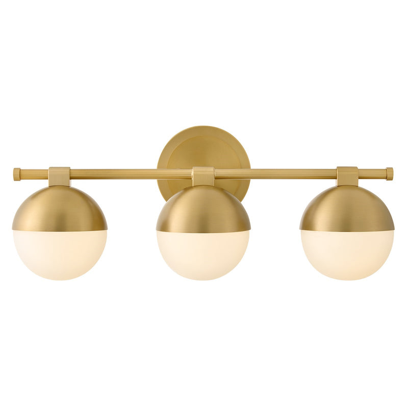 Hinkley Bowie 22in 3-Light Bath Vanity | Transitional Lacquered Brass Steel and Etched Opal Glass | Bathroom Vanity Light | 8 x 22 x 9 in | Model 54563LCB