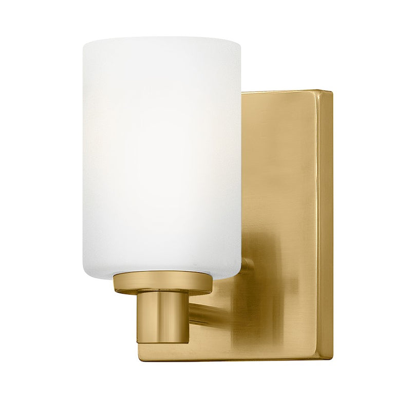 Hinkley Lighting Karlie 1 Light Small Sconce, Lacquered Brass
