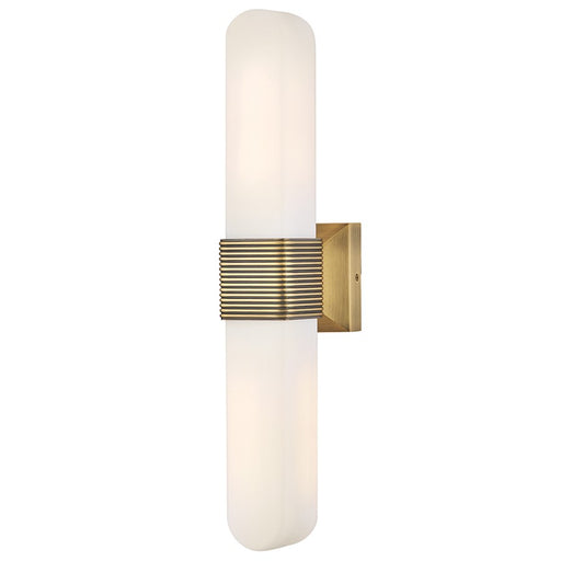 Hinkley Lighting Cotes 2Lt LED Sconce, Lacquered Brass/Etched Opal - 55182LCB