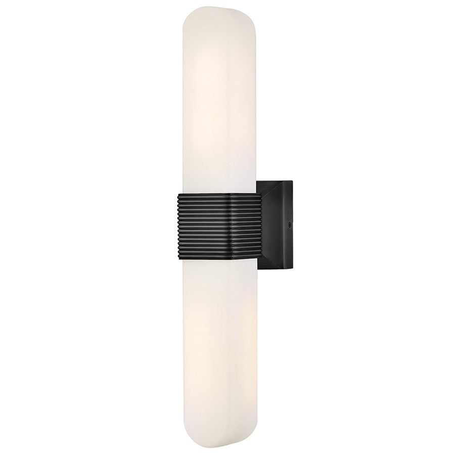 Hinkley Lighting Cotes 2Lt LED Sconce, Black Oxide/Etched Opal - 55182PBO
