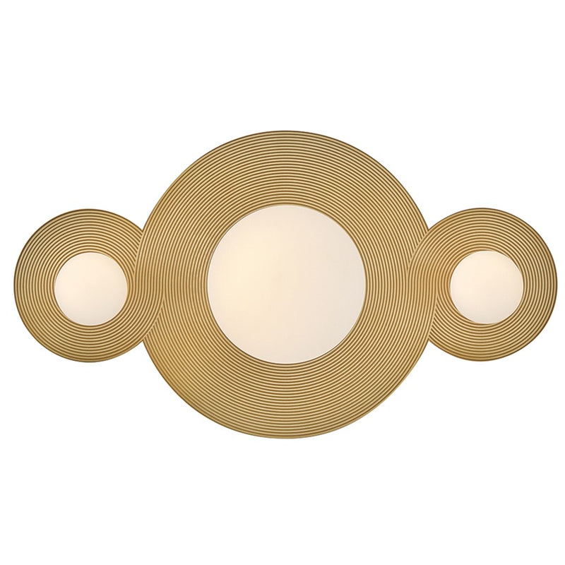 Hinkley Rhea 10in 1-Light Vanity Light | Modern Heritage Brass Steel and Etched Opal Glass | Bathroom Vanity & Small Interior | 4 x 10 x 5 | Model 55250HB