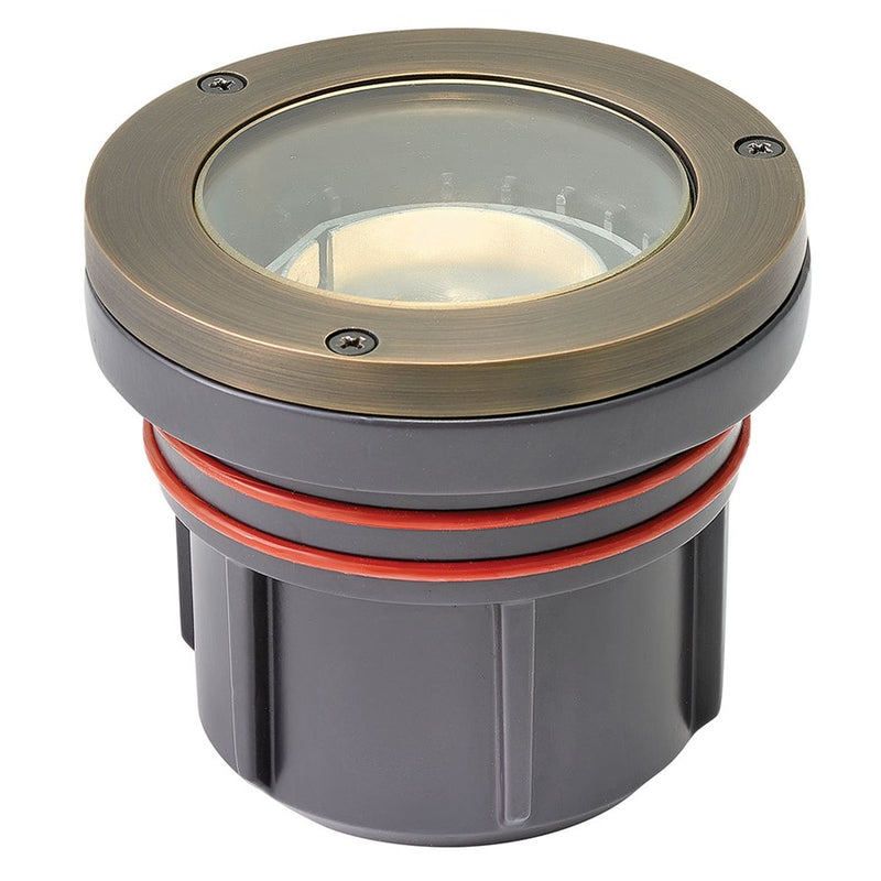 Hinkley Well 4in Landscape Accent Light | Matte Bronze Aluminum and Cast Brass with Clear Lens | Outdoor Pathway & Garden | Model 55702MZ-LMA27K