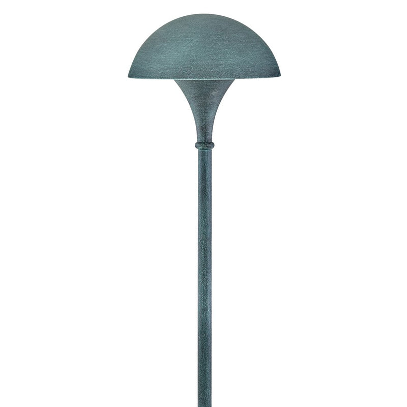 Hinkley Mushroom 26in 1-Light Landscape Path Light | Traditional Verde Aluminum and Clear Polycarbonate | Walkway & Garden Outdoor | Model 56000VE