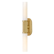 Hinkley Thayer 24.5in 2-Light Bath Vanity Light | Transitional Lacquered Brass Steel and Etched Opal Glass | Bathroom Vanity | 4.5 x 4.75 | Model 56882LCB