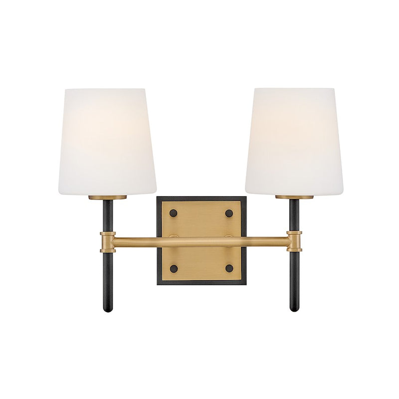 Hinkley Lighting Saunders 2 Light Small Vanity, Black - 56952BK-LCB