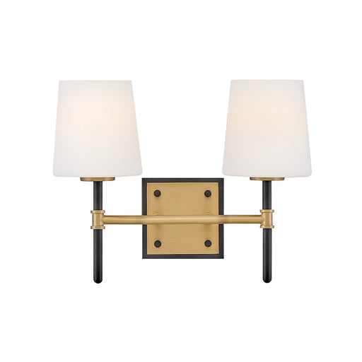 Hinkley Lighting Saunders 2 Light Small Vanity, Black - 56952BK-LCB