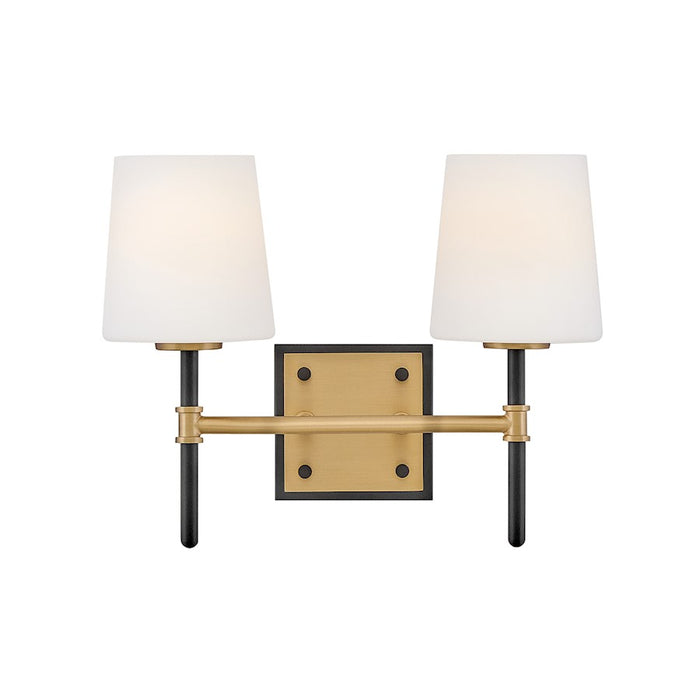 Hinkley Lighting Saunders 2 Light Small Vanity, Black - 56952BK-LCB