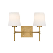 Hinkley Lighting Saunders 2 Light Small Vanity, Lacquered Brass - 56952LCB
