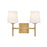 Hinkley Lighting Saunders 2 Light Small Vanity, Lacquered Brass - 56952LCB