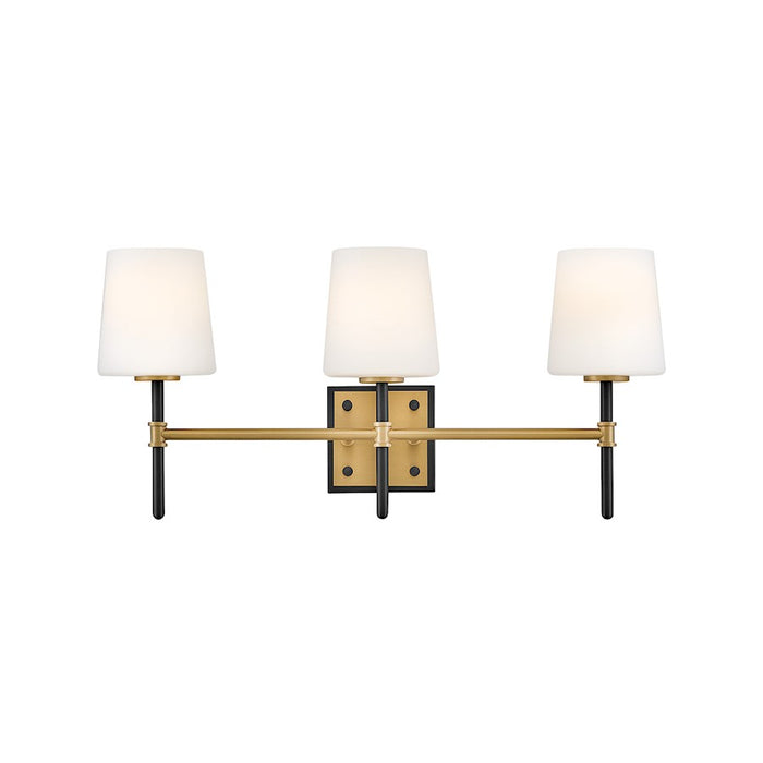 Hinkley Lighting Saunders 3 Light Medium Vanity, Black - 56953BK-LCB