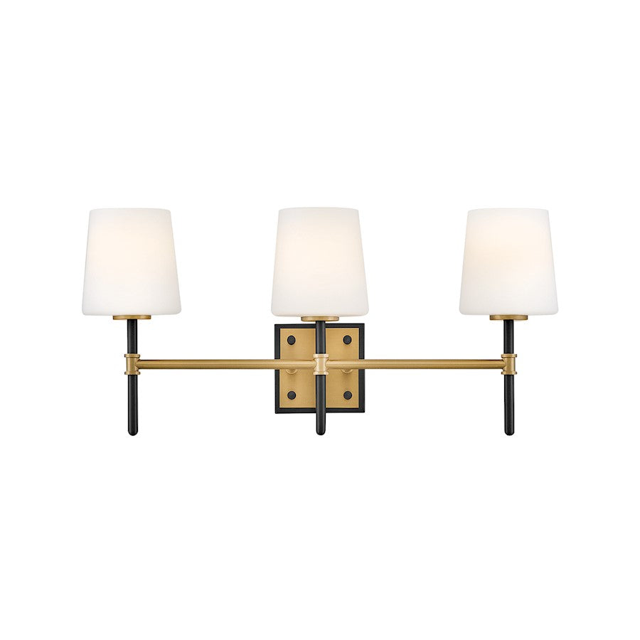 Hinkley Lighting Saunders 3 Light Medium Vanity, Black - 56953BK-LCB