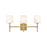 Hinkley Lighting Saunders 3 Light Medium Vanity, Lacquered Brass - 56953LCB