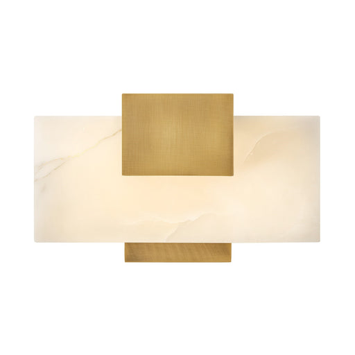 Hinkley Cadiz 6.75in 1-Light Wall Sconce | Modern Heritage Brass Steel and Alabaster Glass | Bathroom Vanity & Powder Room | 3.5 x 11.5 x | Model 57030HB