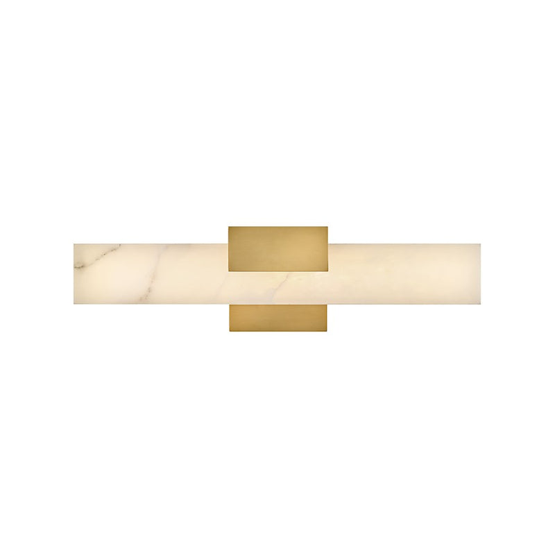 Hinkley Cadiz 20in 1-Light LED Vanity Light | Modern Heritage Brass Steel and Natural Alabaster | Bathroom Vanity & Powder Room | 19.75 x | Model 57032HB