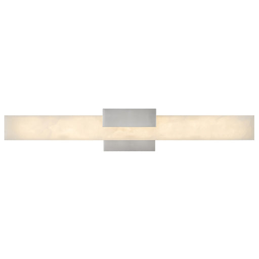 Hinkley Cadiz 30in 1-Light Bath Vanity | Modern Brushed Nickel Steel and Natural Alabaster | Bathroom Vanity & Powder Room | 30 x 3.5 x | Model 57033BN