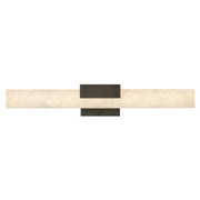 Hinkley Cadiz 30in 1-Light Bath Vanity | Modern Black Oxide Steel and Natural Alabaster LED | Bathroom Vanity Light | 3.5 x 30 x 5.25 in | Model 57033BX