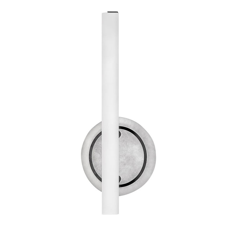 Hinkley Zayne 14in 1-Light LED Bath Vanity Light | Modern Black Aluminum and Etched White Glass | Bathroom Vanity & Hallway | 800 Lumens | Model 57040BK