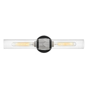 Hinkley Lighting Ellison 2 Light Vanity, Black/NIckel/Clear - 57082BK-BN