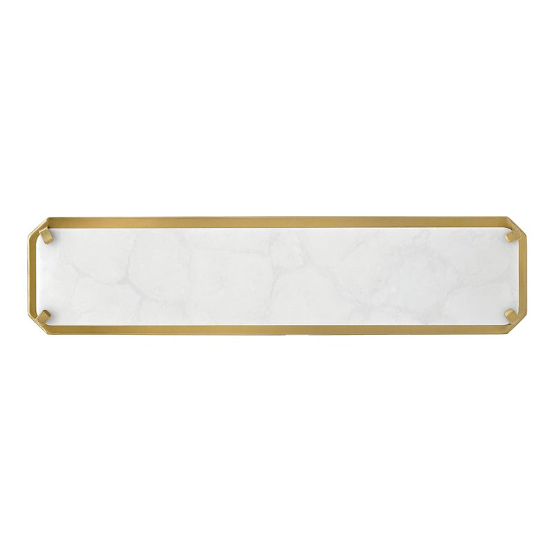 Hinkley Serene 20in 1-Light Bathroom Vanity Light | Modern Glam Heritage Brass and Faux Alabaster LED | Bathroom Vanity | 2 x 20 x 4 in | Model 57232HB