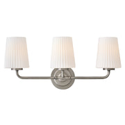Hinkley Lighting McKenna 3Lt Vanity, Nickel/Pleated Etched Opal - 57403AN