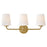 Hinkley Lighting McKenna 3Lt Vanity, Brass/Pleated Etched Opal - 57403LCB