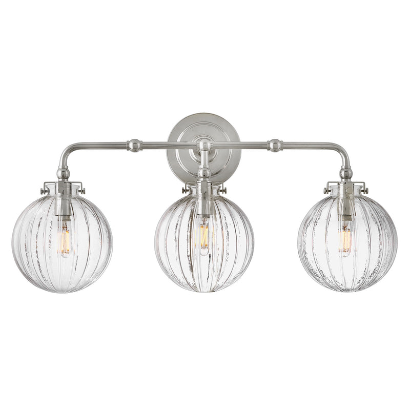 Hinkley Helene 3 Light 11.75" Bath Vanity, Polished Nickel/Clear - 57413PN