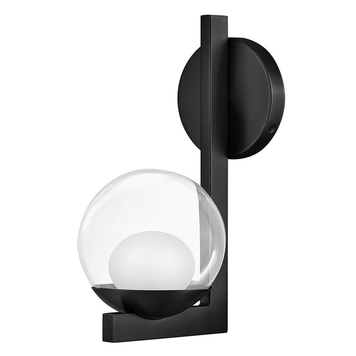 Hinkley Lighting Sunni 1 Light Sconce, Black/Clear Dome
