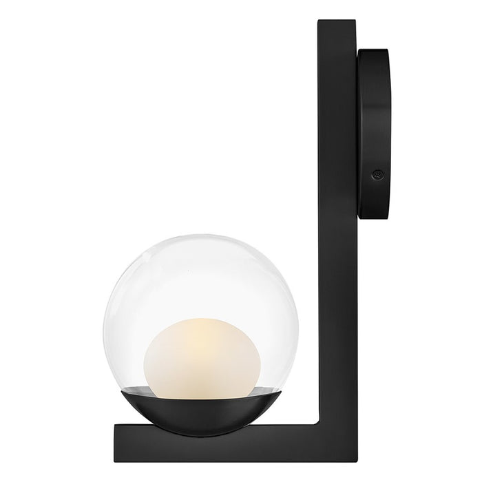 Hinkley Lighting Sunni 1 Light Sconce, Black/Clear Dome