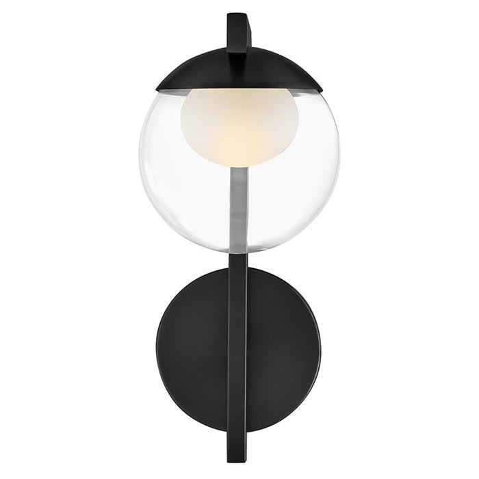 Hinkley Lighting Sunni 1 Light Sconce, Black/Clear Dome