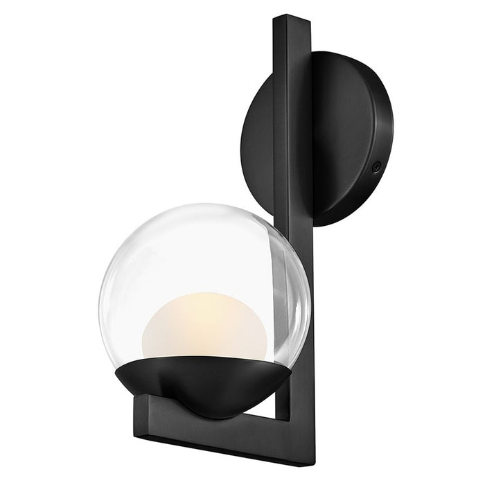 Hinkley Lighting Sunni 1 Light Sconce, Black/Clear Dome