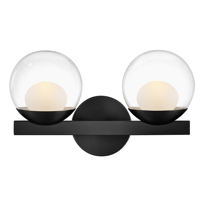 Hinkley Lighting Sunni 2 Light Vanity, Black/Clear Dome - 57442BK-LL