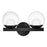 Hinkley Lighting Sunni 2-Light Vanity Light | Black | Clear Dome Glass Shade | Modern Vanity Light | Damp Rated Hardwired Installation | 57442BK-LL