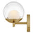 Hinkley Lighting Sunni 2-Light Vanity Light | Lacquered Brass | Clear Dome Glass Shade | Modern Vanity Light Above the Bathroom Mirror | 57442LCB-LL