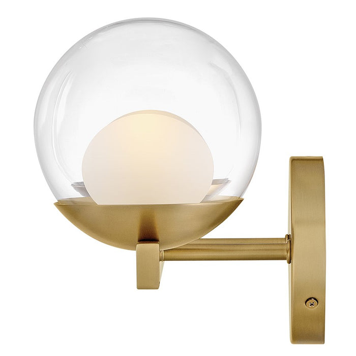 Hinkley Lighting Sunni 2-Light Vanity Light | Lacquered Brass | Clear Dome Glass Shade | Modern Vanity Light Above the Bathroom Mirror | 57442LCB-LL