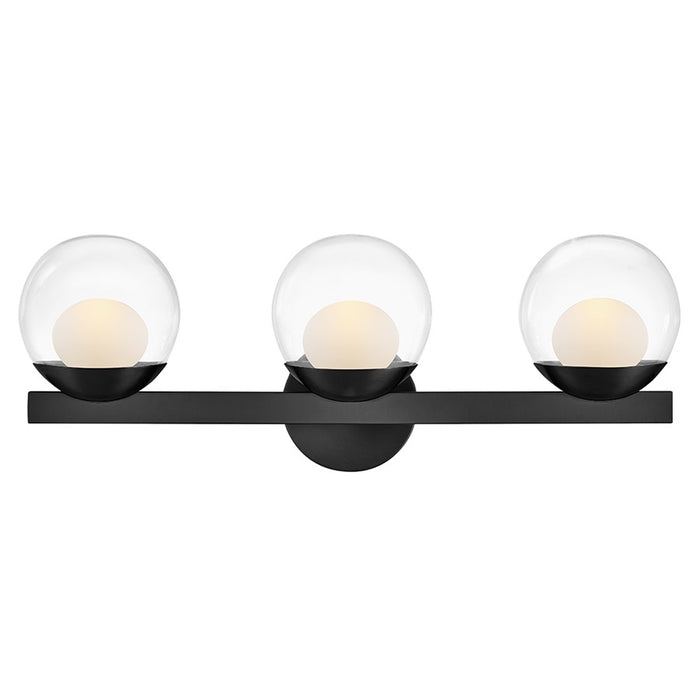 Hinkley Lighting Sunni 3 Light Vanity, Black/Clear Dome - 57443BK-LL