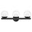 Hinkley Lighting Sunni 3-Light Vanity Light | Black | Clear Dome Glass Shade | Modern Vanity Light | Damp Rated Hardwired Installation | 57443BK-LL