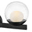 Hinkley Lighting Sunni 3-Light Vanity Light | Black | Clear Dome Glass Shade | Modern Vanity Light | Damp Rated Hardwired Installation | 57443BK-LL