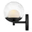 Hinkley Lighting Sunni 3-Light Vanity Light | Black | Clear Dome Glass Shade | Modern Vanity Light | Damp Rated Hardwired Installation | 57443BK-LL