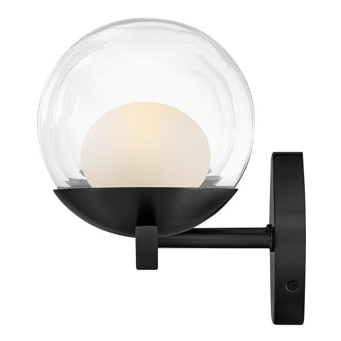 Hinkley Lighting Sunni 3-Light Vanity Light | Black | Clear Dome Glass Shade | Modern Vanity Light | Damp Rated Hardwired Installation | 57443BK-LL