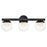 Hinkley Lighting Sunni 3-Light Vanity Light | Black | Clear Dome Glass Shade | Modern Vanity Light | Damp Rated Hardwired Installation | 57443BK-LL