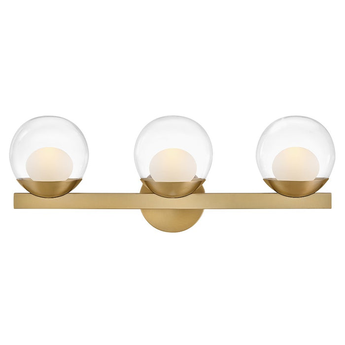 Hinkley Lighting Sunni 3 Light Vanity, Lacquered Brass/Clear Dome - 57443LCB-LL