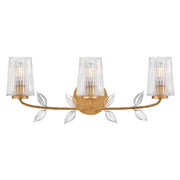 Hinkley Lighting Aliso 3 Light Vanity, Distressed Brass/Clear Ribbed - 57453DA
