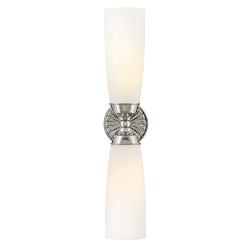 Hinkley Lighting Alexis 2Lt Bath Sconce, Polished Nickel/Etched Opal - 57492PN