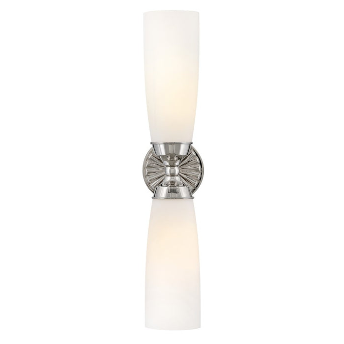 Hinkley Lighting Alexis 2Lt Bath Sconce, Polished Nickel/Etched Opal - 57492PN