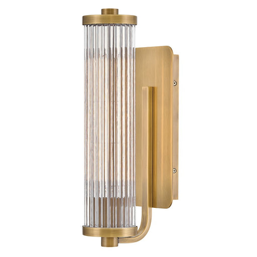 Hinkley Lighting Ellery 1 Light Bath Sconce, Heritage Brass/Clear - 57500HB